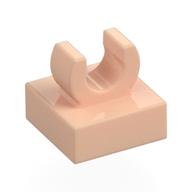 Tile Special 1 × 1 with Clip with Rounded Edges Hellnougat