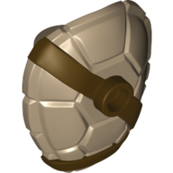 Minifig Neckwear Turtle Shell with Stud with Dark Brown Horizontal and Diagonal Belt Pattern Dunkelbeige