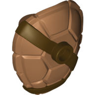 Minifig Neckwear Turtle Shell with Stud with Dark Brown Horizontal and Diagonal Belt Pattern Mittelnougat