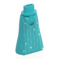 Minidoll Hips and Full Length Skirt with Silver Lines, Stars print Medium Azure