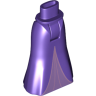 Minidoll Hips and Full Length Skirt with Purple Split Print (Rapunzel) Dunkellila