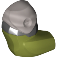 Large Arm Modified, Right with Silver Shoulder Armour Print (Hulk) Olivgrün