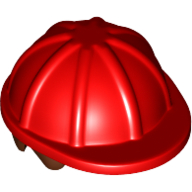 Hair and Helmet, Construction / Hard Hat, Short Straight Reddish Brown pattern Red