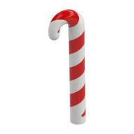 Candy Cane with Red Stripes Pattern Weiß