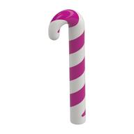Candy Cane with Magenta Stripes Pattern Weiß