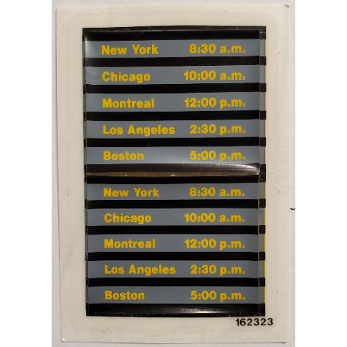 Sticker Sheet 2 for Set 4558-1 (United States Cities) in [No Color/Any Color]