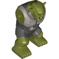 Body Giant, Green Goblin with Silver and Black Armor Print Olivgrün