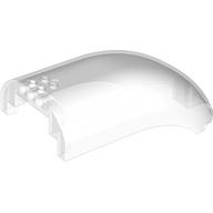 Windschutzscheibe 16 × 8 × 6 gebogen mit 3 Pinlöcher in Transparent