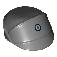 Hat / Cap Imperial Officer with Silver and Black Code Disc Print Dark Bluish Gray