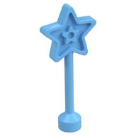 Duplo Wand, with 5 Pointed Star Top Leuchtendes Hellblau