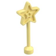 Duplo Wand, with 5 Pointed Star Top Bright Light Yellow