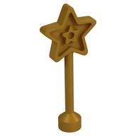 Duplo Wand, with 5 Pointed Star Top Perlgold