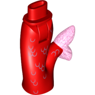 Minidoll Hips and Fishtail (Mermaid) with Opal Trans-Medium Reddish Violet Tail Fin and Scales Print Rot