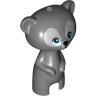 Animal, Bear, Standing with Light Bluish Gray Face Print Dunkelblaugrau