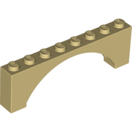 Brick Arch 1 × 8 × 2 Raised Tan
