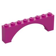Brick Arch 1 × 8 × 2 Raised Magenta