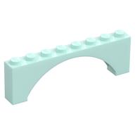 Brick Arch 1 × 8 × 2 Raised Light Aqua