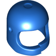 Helmet Classic, with Simulated Broken / Cracked Chin Strap (80's Style) Blue