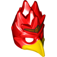 Mask Bird (Phoenix) with Yellow Beak and Small Gold Headpiece Print Rot