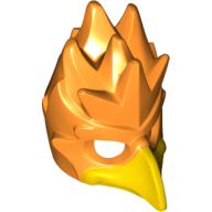 Mask Bird (Phoenix) with Yellow Beak Print Orange