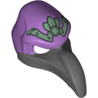 Mask Bird (Vulture) with Dark Bluish Gray Beak and Sand Green Headpiece Print Medium Lavender