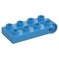 Duplo Plate 2 × 5 with 8 Studs and Hinge Dark Azure