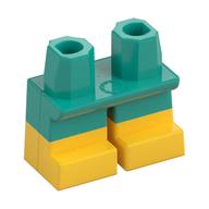 Legs Short with Yellow Feet Pattern [Multi Color Injection] Dunkeltürkis