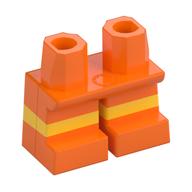 Legs Short with Yellow Stripe Pattern [Multi Color Injection] Orange
