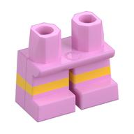 Legs Short with Yellow Stripe Pattern [Multi Color Injection] Bright Pink