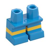 Legs Short with Yellow Stripe Pattern [Multi Color Injection] Dark Azure