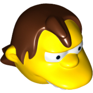 Minifig Head Special, Simpsons, Nelson Muntz Gelb
