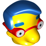 Minifig Head Special, Simpsons, Milhouse Van Houten Yellow