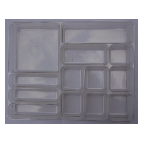 Storage / Sorting Tray, Dacta, 13 Compartment for Dacta Small Bin Transparent