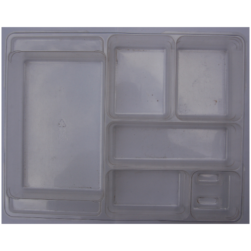 Storage / Sorting Tray, Dacta, 6 Compartment for Dacta Small Bin Trans-Clear