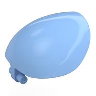 Large Figure Shoulder Cover, Armor, Round, Smooth with Bar Bright Light Blue