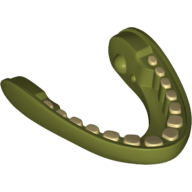 Creature Body Part, Dewback Lower Jaw with Teeth Print in Olive Green