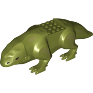 Creature Body Part, Dewback Body, Claws and Short Tail, with Eyes and Nostrils and Leg Spots Print Olivgrün