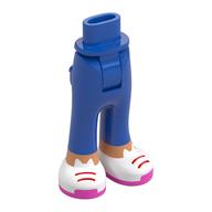 Minidoll Hips and Trousers with Back Pockets with Nougat Legs, White Shoes, Red Laces, Coral Soles print Blau