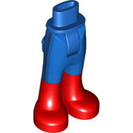 Minidoll Hips and Trousers with Back Pockets with Red Boots Print (Supergirl) Blau