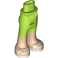 Minidoll Hips and Trousers with Back Pockets with White Sandals Limette