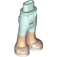 Minidoll Hips and Trousers with Back Pockets with White Sandals Light Aqua