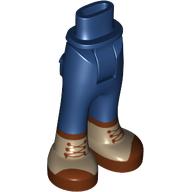 Minidoll Hips and Trousers with Back Pockets with Reddish Brown Boots print Dark Blue