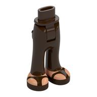 Minidoll Hips and Trousers with Back Pockets with Nougat Feet, Dark Brown Sandals print Dark Brown