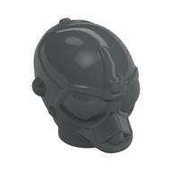 Minifig Head Special, Protocol Droid [Plain] Dunkelblaugrau