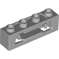 Launcher, Brick Special 1 × 4 with Inside Clips (Disk Shooter) with Recessed Center 2 Studs Hellblaugrau