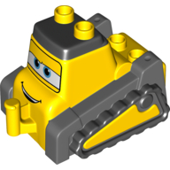 Duplo Bulldozer Body with Disney Planes Drip Print Yellow