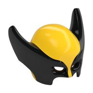 Mask Wolverine with Black Pointed Sides Print Yellow