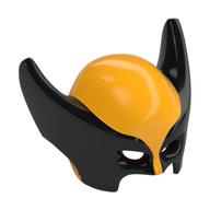 Mask Wolverine with Black Pointed Sides Print Leuchtendes Hellorange