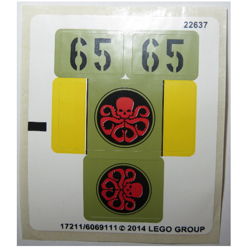 Stickerbogen für Set 76017-1 [Keine Farbe/Beliebige Farbe]