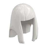 Hair Long Straight with Bangs - Rubber Weiß